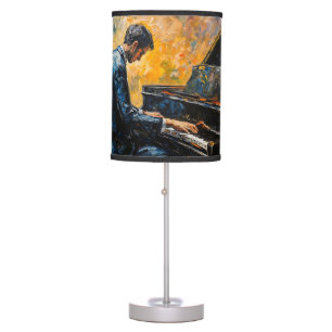Piano Player - Oil Painting Table Lamp