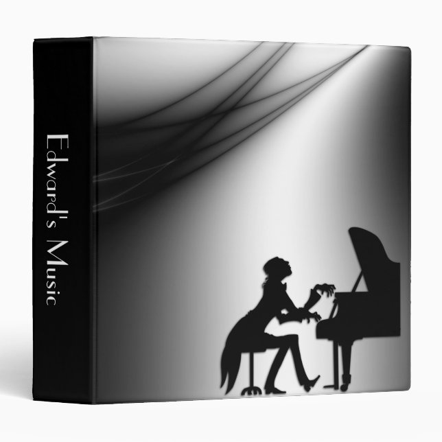 Piano Player Personal Music Binder (Front/Spine)