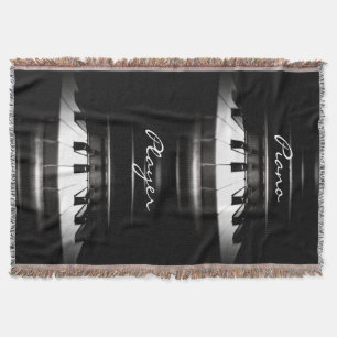 Piano Player Personalized Music Throw Blanket