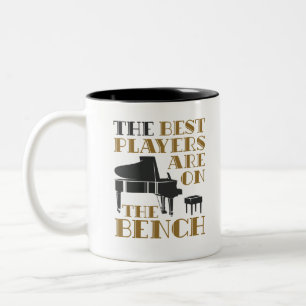 Piano Player Pianist Best Players On The Bench Two-Tone Coffee Mug