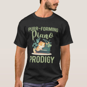 Piano Player Pianist Cat Lover Keyboard Classical T-Shirt