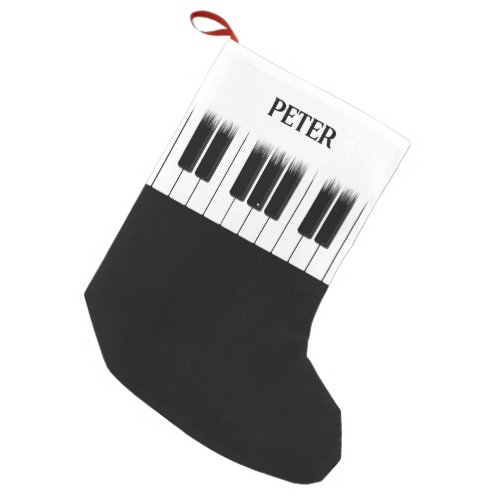 Piano Player Pianist Keyboard Small Christmas Stocking