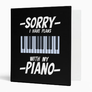 Piano Player Plans with Piano 3 Ring Binder