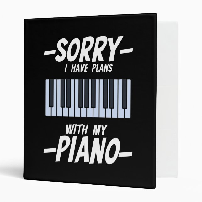 Piano Player Plans with Piano 3 Ring Binder (Front/Inside)