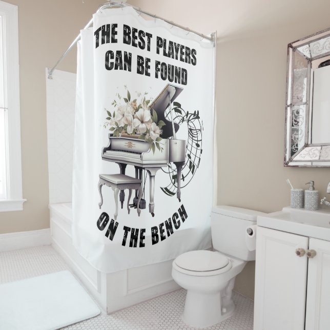 Piano Player Shower Curtain (In Situ)