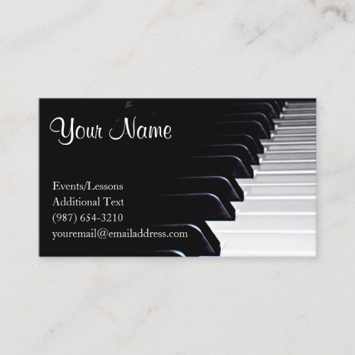 Piano Player _ Teacher _Songwriter _ Band Business Card