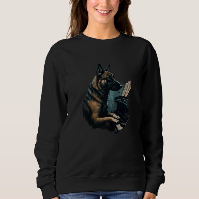 Piano playing Belgian Malinois Sweatshirt