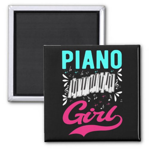 Piano Playing Girl Musician Daughter Instrument Magnet