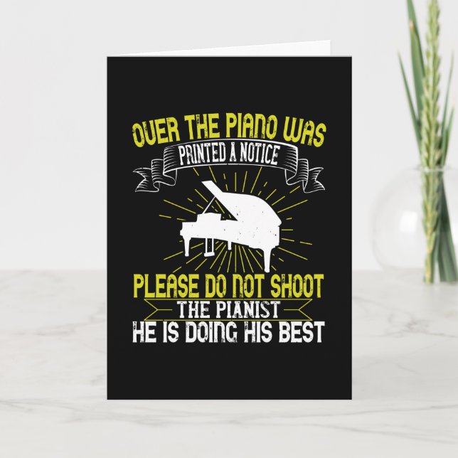 Piano - Please Do Not Shoot The Pianist Card (Front)