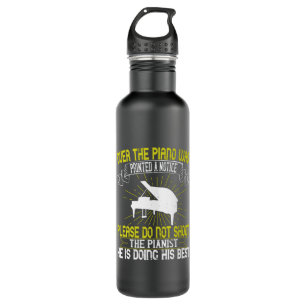 Piano - Please Do Not Shoot The Pianist Stainless Steel Water Bottle