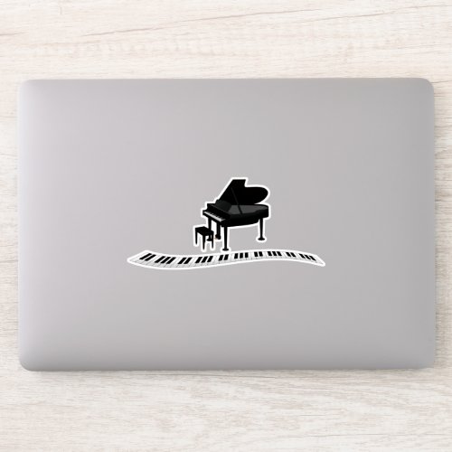 Piano popular musical design sticker