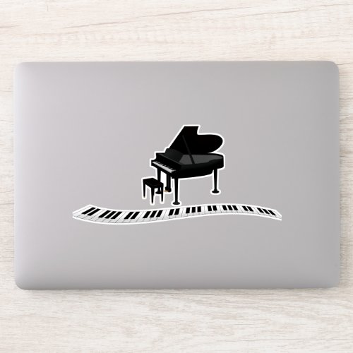 Piano popular musical design sticker