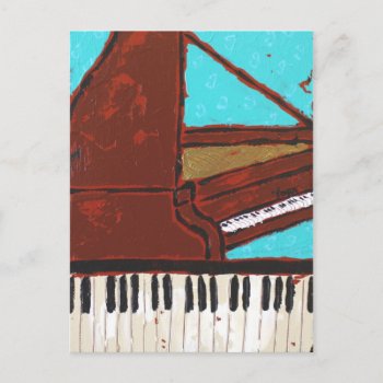 Piano Postcard by ronaldyork at Zazzle