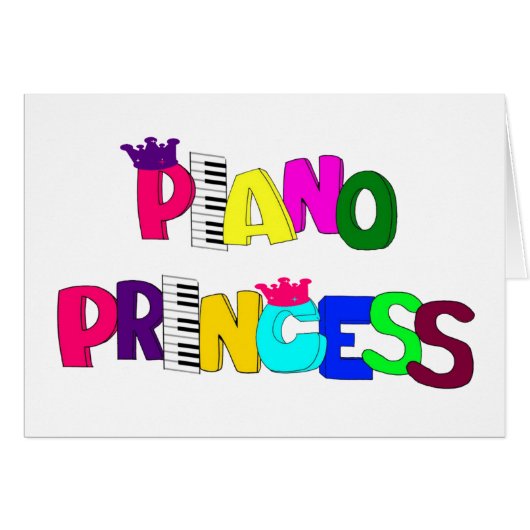 Piano Princess Cards (Front Horizontal)
