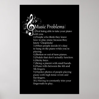 Piano Problems List Poster