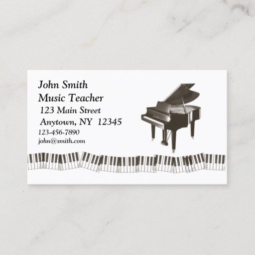 Customizable Piano Profile Card Business Card Template