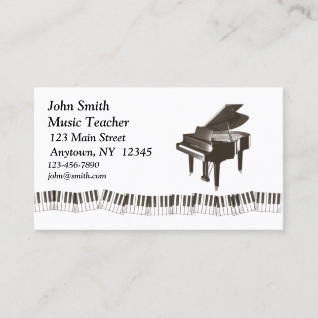 Piano Profile Card (Front)