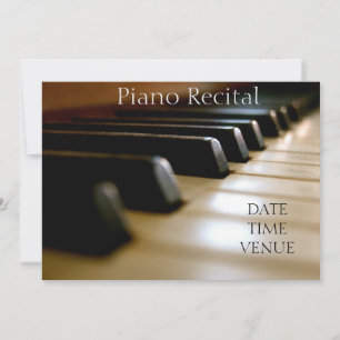 Piano Recital elegant stylish performance Invitation