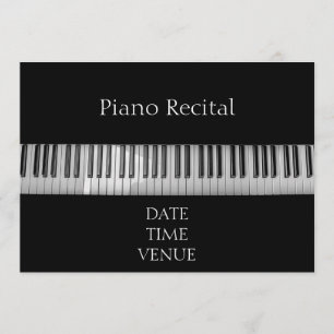 Piano Recital elegant stylish performance Invitation