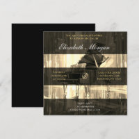 Piano Recital Gold  Invitation