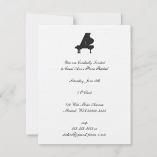Piano Recital Invitation