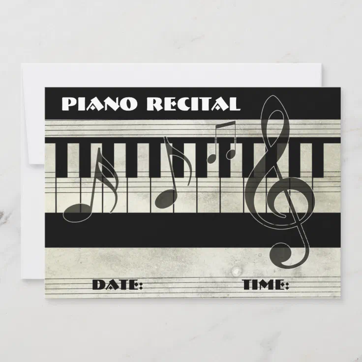 Piano Recital Invitation Zazzle