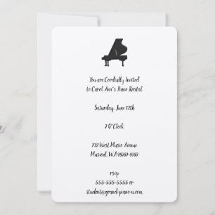 Piano Recital Invitation