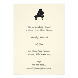 piano recital invitations zazzle
