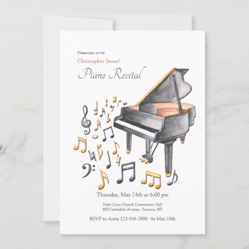 Piano Recital Invitation