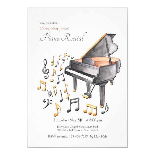 Piano Recital Invitation | Zazzle.com