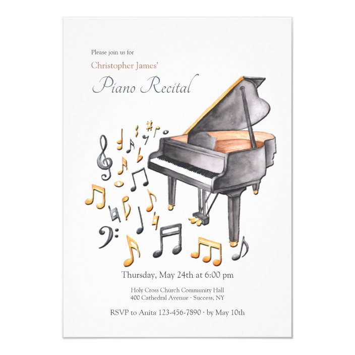 Piano Recital Invitation | Zazzle.com