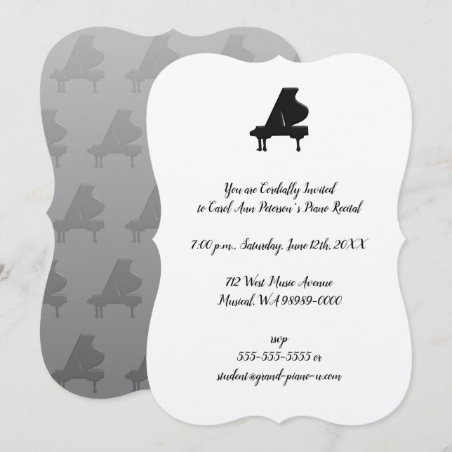 Piano Recital Invitation (Front/Back)