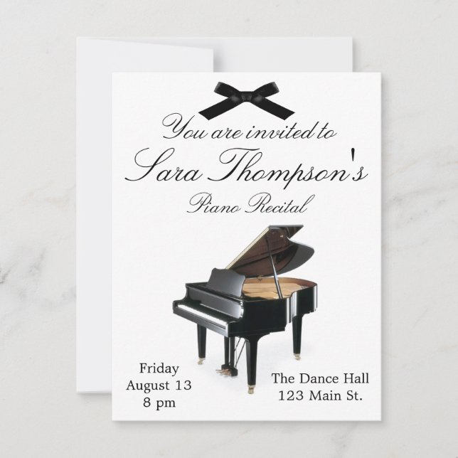 Piano Recital Invitation (Front)
