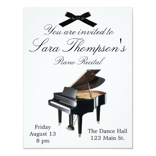 free download piano recital invitation template microsoft word