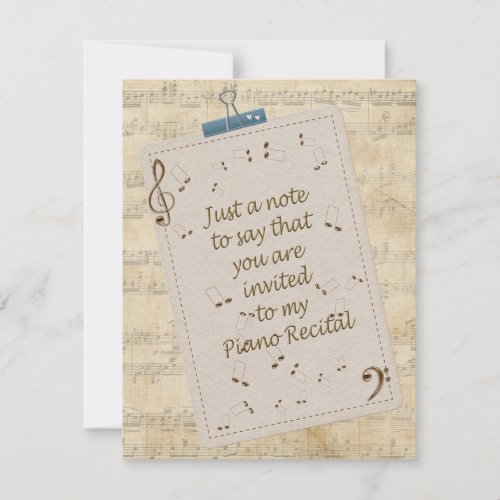 Piano Recital Invitation