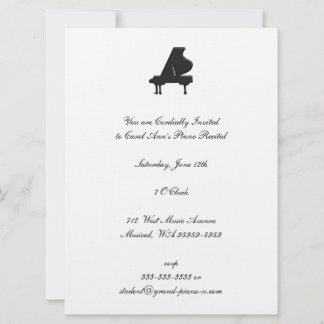 Piano Recital Invitation