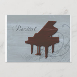 Piano Recital Invitation in Seabreeze Blue