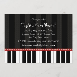 Piano Recital Invitations Invites