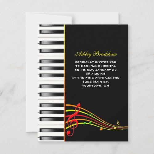 Piano Recital Invite