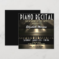 Piano Recital Modern Colorful Fun Invitation