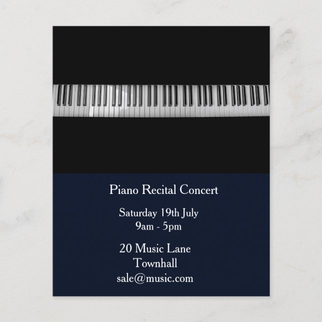 Piano Recital music performance Flyer (Front)
