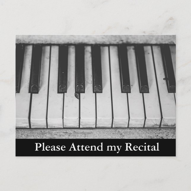 Piano Recital Musical Recital Invitations (Front)