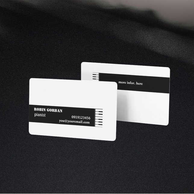 Piano-Related Business Card Template (Creator Uploaded)