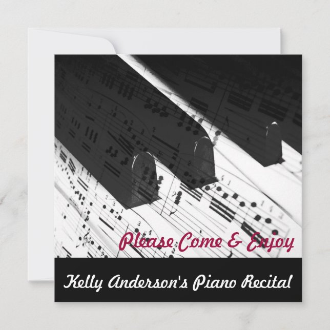 Piano-Related Event Invites (Front)