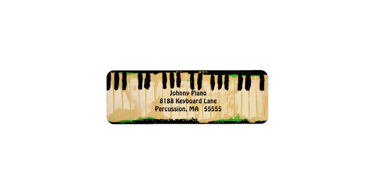 Piano return address labels | Zazzle