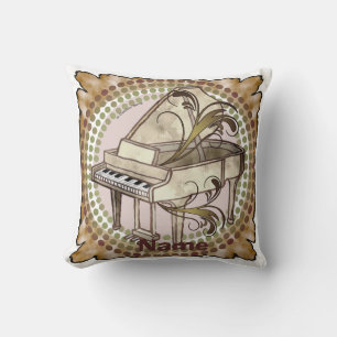 Piano Rhythm Throw Pillow
