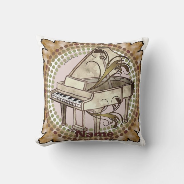 Piano Rhythm  Throw Pillow (Front)