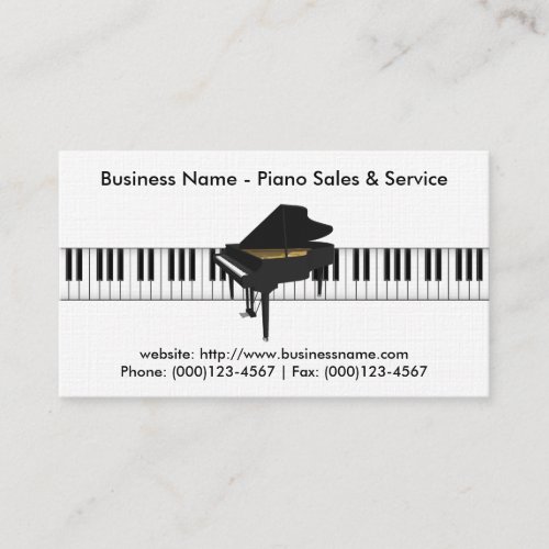 Piano Sales Business Card: Piano 3D Model