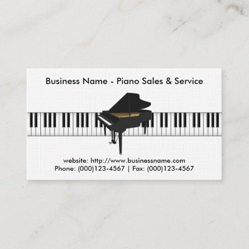 Customizable Piano Sales Business Card: Piano 3D Model