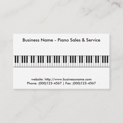 Piano Sales Business Card: Piano 3D Model